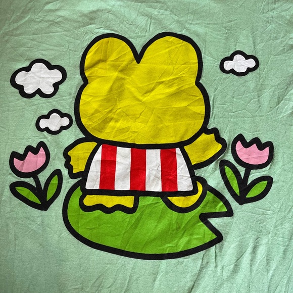 Men’s Keroppi Graphic T-Shirt in Light Green - Picture 4 of 5